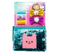 Joytoy Joy Toy Gabby's Dollhouse Accessories Set with 6 Braid Holders, 2 Hair Clips with Glitter Mesh and Magic Sequin Beauty Bag on Backercard 15 x 2 x 24 cm