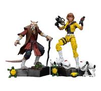 JoyToy TMNT-Splinter April O'Neil 2PCS 1/18 Action Figures Splinter April O'Neil Character Figure Detachable Weapons Poseable Joints Collectible Model Birthday Gift Movie Collectors