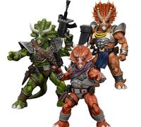 JoyToy TMNT-Zorax Zork nfantryman 3PCS 1/18 Action Figures Zorax Zork nfantryman Character Figure Detachable Weapons Poseable Joints 5.1Inch Collectible Model Birthday Gift Movie Collectors