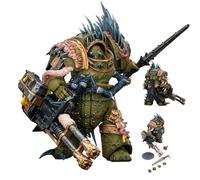 JOYTOY Warhammer 40K 1/18 Action Figure,Death Guard Blightlord Terminator 1 with Reaper Autocannon and Bubotic Blades Collection Model Birthday Gifts 15+ 5.51in