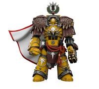 JOYTOY Warhammer 40K 1/18 Action Figure Imperial Fists Lord Castellan Evander Garrius, The Tyrant of Cthonia with the Subjugator and Incineratus