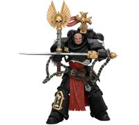 JOYTOY Warhammer 40K 1/18 Action Figures Black Templars Execrator 1 with Crozius Arcanum and Master-Crafted Power Weapon 4.8Inch Artifacts Display Base,Desktop Decoration and Gift