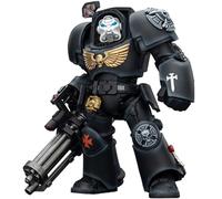 JOYTOY Warhammer 40K 1/18 Action Figures Black Templars Terminator 3 with Power Fist and Assault Cannon 5.6Inch Collectible Model Birthday Gifts Warhammer Series Model