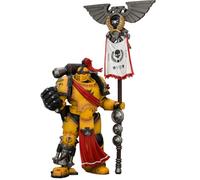 JOYTOY Warhammer 40K 1/18 Action Figures Imperial Fists Herald Consul with Icon of Allegiance, Bolt Pistol and Power Fist 4.88Inch Artifacts Display Base,Desktop Decoration and Gift