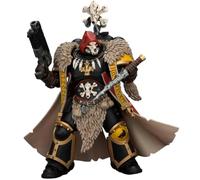 JOYTOY Warhammer 40K 1/18 Action Figures Space Wolves Wolf Priest with Absolvor Bolt Pistol and Crozius 4.8Inch Artifacts Display Base,Desktop Decoration and Gift