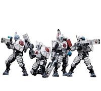 JOYTOY Warhammer 40K 1/18 Action Figures T'au Empire Fire Warrior Team 4PCS Collectible Model