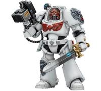 JOYTOY Warhammer 40K 1/18 Action Figures White Scars Terminator 1 with Power Sword and Storm Bolter 5.6Inch Collectible Model Birthday Gifts Warhammer Series Model