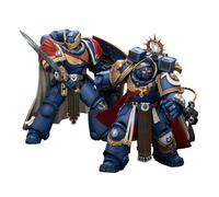 JOYTOY Warhammer 40K Action Figure SpaceMarine Ultramarines Marneus Calgar, Chapter Master and Victrix Honour Guard with Storm Shield and Power Sword