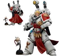 JOYTOY Warhammer 40K Blood Angels 1/18 Action Figures Blood Angels Sanguinary Priest with Heavy bolt pistol, chainsword and narthecium Model Collection