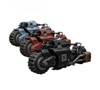 JOYTOY Warhammer 40K Blood Angels & Space Wolves & Raven Guard Raider Bikes 3-Pack 1/18 Scale Action Figure Model 15+ Collectible for Holidays & Birthdays!