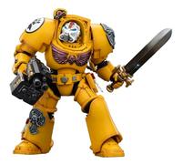 JOYTOY Warhammer 40k Imperial Fists Terminator 1 with Power Sword and Storm Bolter 1/18 Action Figure Collect And Display Model