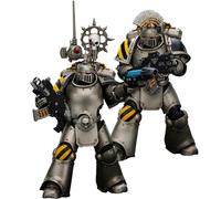 JOYTOY Warhammer 40K Iron Warriors 1/18 Action Figures Iron Warriors MKIII Tactical Sergeant MKIII Tactical Legionary with Nuncio-vox 2PCS Model Collection