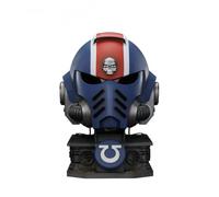 JOYTOY Warhammer 40K Ultramarines Lieutenant Titus MKX Helmet & Display Stand - 1:1 Scale Collectible Model (Ages 15+, Perfect Holiday/Birthday Gift!)