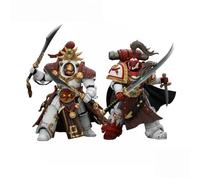 JOYTOY Warhammer The Horus Heresy White Scars Qin Xa & Hibou Khan 2 Set Highly Detailed Articulated Action Figure Collectible Model Birthdays