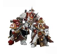 JOYTOY Warhammer The Horus Heresy White Scars Qin Xa & Hibou Khan & Contemptor Dreadnought 3 Set Highly Detailed Articulated Action Figure Collectible Model Birthdays