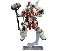 JOYTOY White Scars Warhammer 40K 1/18 Action Figures Game Edition White Scars Assault Intercessor Champion with Thunder Hammer and Bolt Pistol Collectible Model Warhammer Miniatures Gifts