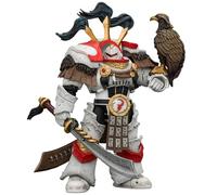JOYTOY White Scars Warhammer 40K 1/18 Action Figures White Scars Legion Praetor in Cataphractii Terminator Armour with Cyber Hawk, Chogorian Sword and Combi-melta Collectible Model 5.59Inch