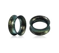 JOYTOYOU 2Pcs Ear Tunnels Ear Gauges Ultra Thin Soft Silicone Flexible Flesh Double Flared Tunnels Expander Stretching Gauge Earlets Plug Hollow Ear Gauges Body Piercing 8G-1", 7/8"(22mm), Silicone,