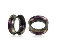 JOYTOYOU 2Pcs Ear Tunnels Ear Gauges Ultra Thin Soft Silicone Flexible Flesh Double Flared Tunnels Expander Stretching Gauge Earlets Plug Hollow Ear Gauges Body Piercing 8G-1", 11/16"(18mm), Silicone