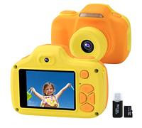 JOYTRIP Kids Camera, Selfie Digital Cameras Gifts for Boys Girls 3 4 5 6 7 8 9 yrs old, 12MP 1080P HD Video Camera with 32GB SD Card for Children, Shockproof Cameras with Flash for Christmas (Yellow)