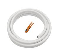 JoyTube 16FT 16mm Flexible Pipe PVC Tubing Bendable Pipe Stem for Artificial Flowers Stem, Balloon Arches, Floral Wedding Decor, DIY Crafts(12mm IDx16mm OD White Tubing+1PCS Tubing Scissor)