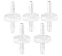 JoyTube 5 Packs Check Valve 1/8”(3MM) One-Way PVDF Plastic Hose Barb for Liquid Air