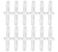 JoyTube Plastic 3/32”hose ID Barb pipe connectors Joint Splicer Mender Adapter Union Boat Water Air Aquarium O2 Fuel(pack of 12)