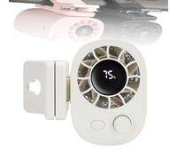 Joytutu Car Clip On Fan With LED Display - 360° Rotation, 100 Speeds Adjustable, USB Rechargeable Personal Cooling Fan 1800mah Battery, Portable Car Fans, Strong Wind Ultra Quiet(White)