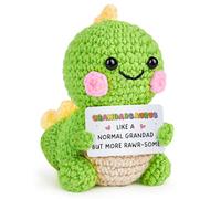 Joyvado Funny Grandad Gifts, Positive Handmade Crochet Birthday Gift for Grandad from Granddaughter Grandson Grandchildren, Cute Small Gifts for Grandads, Adorable Home Decor
