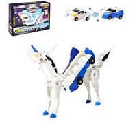 JOYVOVO 2Pcs Unicorn Robocrash Magnetic Transforming Car for Boys Girls Kid | 2 In 1 Collision Deformation Cars, Transformation Car with Crash and Transform Feature Party Gift for Birthday, Christmas