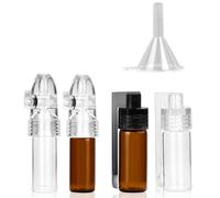 JOYVOX 4-Piece Compact Storage Bottle Set with Spoon - Portable, Durable Snuff & Spice Containers, Ideal for Travel & Everyday Use