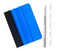 JOYVOX 7 Pcs Car Vinyl Wrap Tool Kit, Wallpaper Smoothing Tool Kit, Window Tint Application Kit with Squeegee, Felt Edge, Cutter, and Gloves for Car Wrapping, Wallpaper, and Window Film