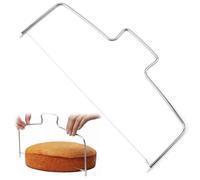 JOYVOX Professional Stainless Steel Cake Leveller - Adjustable Cake Cutter and Slicer with Dual Wire for Perfect Layering - Ideal Baking Tool for Cakes, Pastries, and Desserts