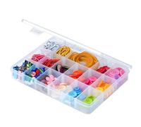 JOYVOX Snack Box for Kids, Snack Box with 18 Removable Compartments, BPA-Free and Durable, Easy to Clean, Perfect for School Lunches, Picnics, and Travel, Keeps Snacks Fresh and Organized