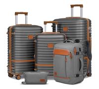 Joyway Carry on Luggage Sets, Grey, 5 Piece Set, Hardside Expandable Travel Laggage With Tsa Lock