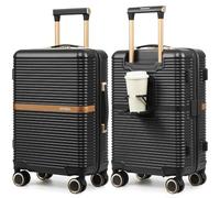 Joyway Lightweight Carry-On Luggage 20 Inch with Spinner Wheels, TSA Lock, Durable ABS Hardshell Suitcase for Business & Travel, Black, 20 inch, Business, Luxury, Modern,family Travel, Luxury, Fashion