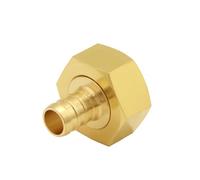 Joywayus 1/2" PEX Barb x 3/4" Female GHT Thread Swivel Hex Brass Garden Water Hose Pipe Connector Fittings for House/Boat/Lawn/Power Wash/Irrigation