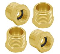 Joywayus 4 Pack 1/2" G Male to 3/8" Compression Female Supply Line Bushing | Brass Reducer Faucet Connector Water Hose Adapter, Pipe Fitting for RV Kitchen Bathroom Plumbing