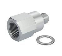 Joywayus Aluminum Oil Pressure Sensor Adapter Swap Male M12x1.5 to Female 1/4" NPT Thread Pipe Fittings