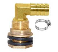 Joywayus Brass 1/2" NPT Female x 3/4" GHT Male Water Tank Connector + 5/8" Barb x 1/2" NPT Male Hose Pipe Elbow Connector