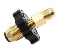 Joywayus Brass Soft Nose POL Propane Gas LP Tank Adapter with 1/4" NPT Male Fitting and 3/8" Flare Male Adapter Full Flow for Regulator Hose