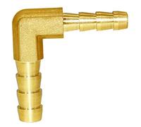 Joywayus Reducer Elbow 3/16" to 1/4" Reducing Hose Barb 90 Degree L Right Angle Brass Fitting Water/Fuel/Air