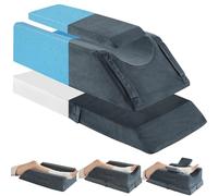 JOYWOO 4-Height Adjustable Leg Elevation Pillow - Memory Foam Wedge for Surgery Recovery, Knee & Ankle Injuries, Swelling Relief - Ergonomic U-Shaped Design, Washable Cover