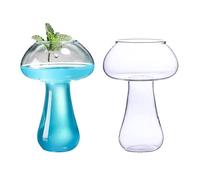 JOYWU 2 Pcs Mushroom Glass Cups,250ml Cocktail Mushroom Glasses Drink Cup, Creative Martinis Drinking Glasses Wine Cups,Bubble Iced Coffee Glasses