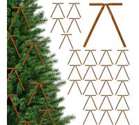 JOYWU 48 Pcs Velvet Christmas Bows for Xmas Trees,13 x 18cm Velvet Christmas Wreath Bows with Twist Tie,Vintage Christmas Tree Bows,Velvet Ribbon Bows,Rustic Crafts Gift Bows,Xmas Decorations (brown)