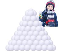 JOYWU 60 Pcs Plush Fake Snow Balls,7cm Soft Artificial Snow Fight Ball Set for Parent-Child Throwing,Fake Snowball Winter Decoration for Xmas Tree,Table and Gift Boxes Fillers,Christmas Tree Decor