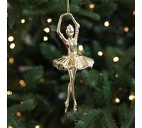 JOYWU Gold Christmas Ornaments Set - Unique Electroplated Plastic Hanging Decor for Tree Wreath, Shatterproof Unicorn Angel Star Deer Figurines for Holiday Home Decor, Xmas Gift (Ballet)