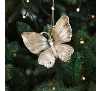 JOYWU Gold Christmas Ornaments Set - Unique Electroplated Plastic Hanging Decor for Tree Wreath, Shatterproof Unicorn Angel Star Deer Figurines for Holiday Home Decor, Xmas Gift (Butterfly)