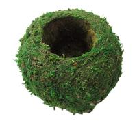 JOYWU Moss Ball Flower Pot,18cm Natural Planter Pot,Weave Moss Ball Planter,Bird Nest Shape Green Bonsai Plant Holder,Moss Weave Flower Holder,Garden Decor,Garden Plant Potted for Home Decoration