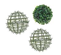 JOYWU Topiary Ball Frames Set of 2, Plastic Plant Support Cages, Artificial Grass Ball Frame for DIY Flower Arrangement, Moss Ball Holder for Wedding Home Garden Decoration (10cm/4in)